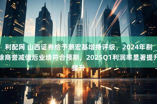 利配网 山西证券给予潮宏基增持评级，2024年剔除商誉减值后业绩符合预期，2025Q1利润率显著提升