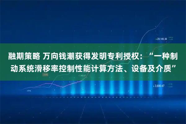 融期策略 万向钱潮获得发明专利授权：“一种制动系统滑移率控制性能计算方法、设备及介质”